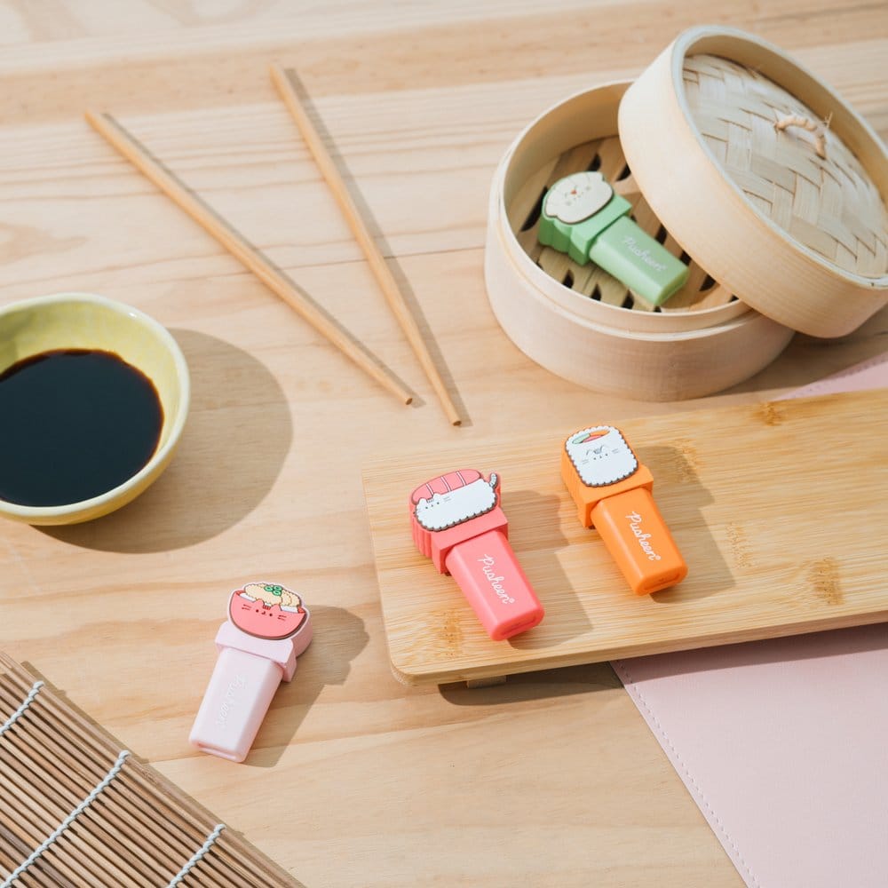 Pusheen Highlighters with Topper Sushi Roll Set of 4
