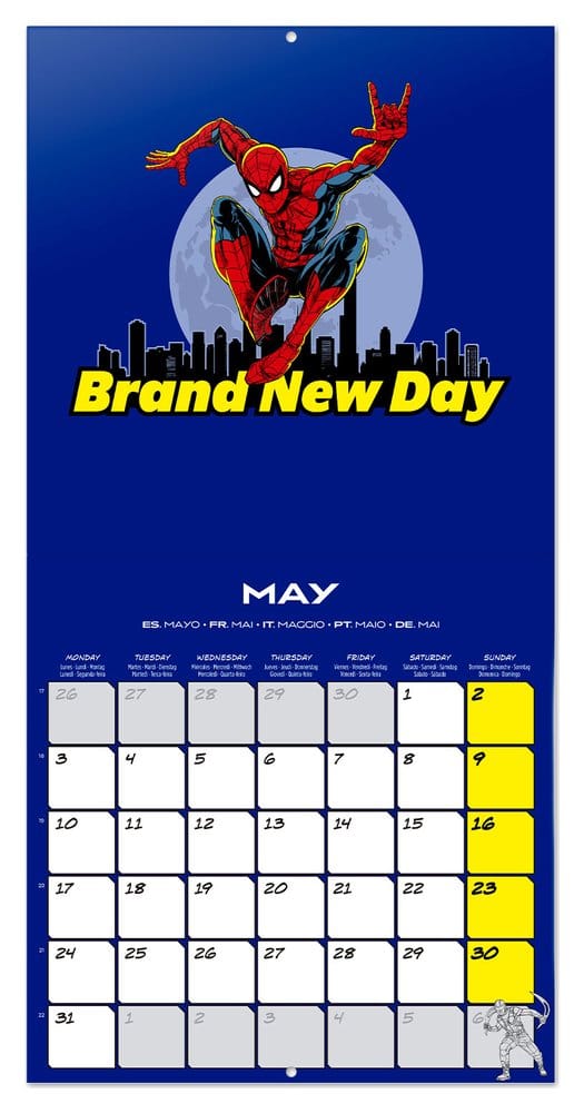Spider-Man Wall Calendar 2027 30 x 30 cm