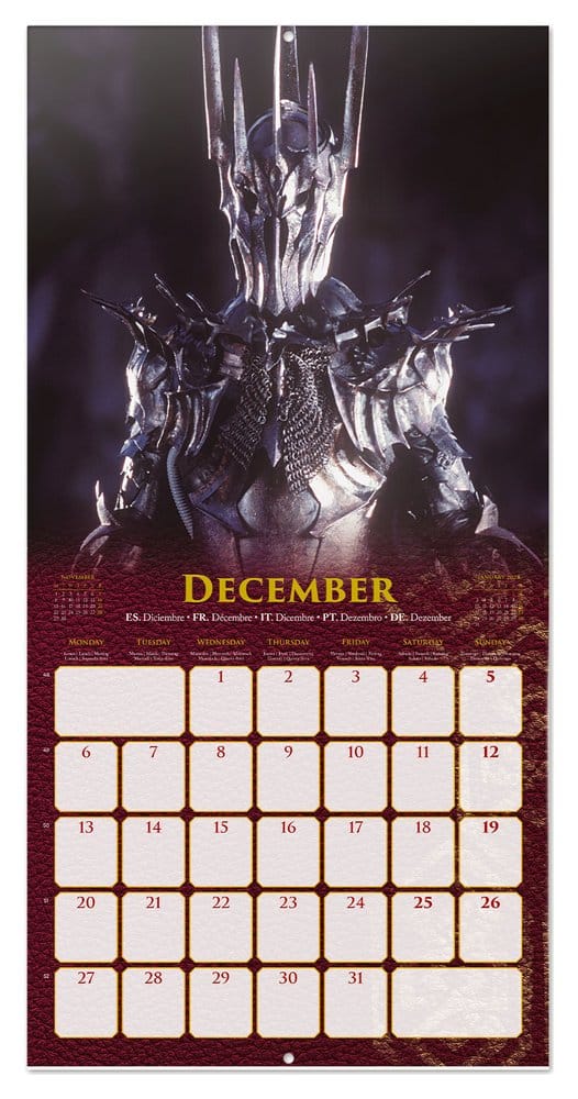 The Lord of the Rings Wall Calendar 2027 30 x 30 cm