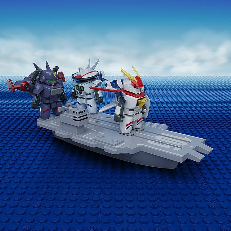 Metal Armor Dragonar Brickroid Action Figure Dragonar-1 (Opening Ver.) & Carrier Set 5 cm