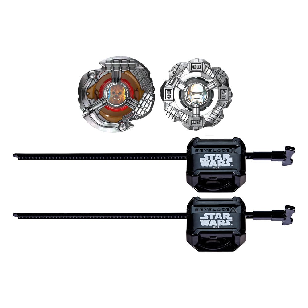 Beyblade X and Star Wars Collab Chewbacca 4-80LF vs. Stormtrooper 5-70B