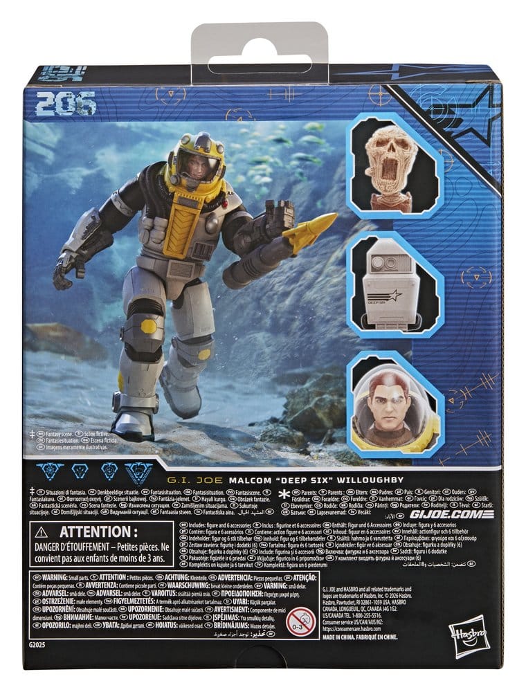 G.I. Joe Classified Series Deluxe Action Figure #206 Malcom "Deep Six" Willoughby 15 cm