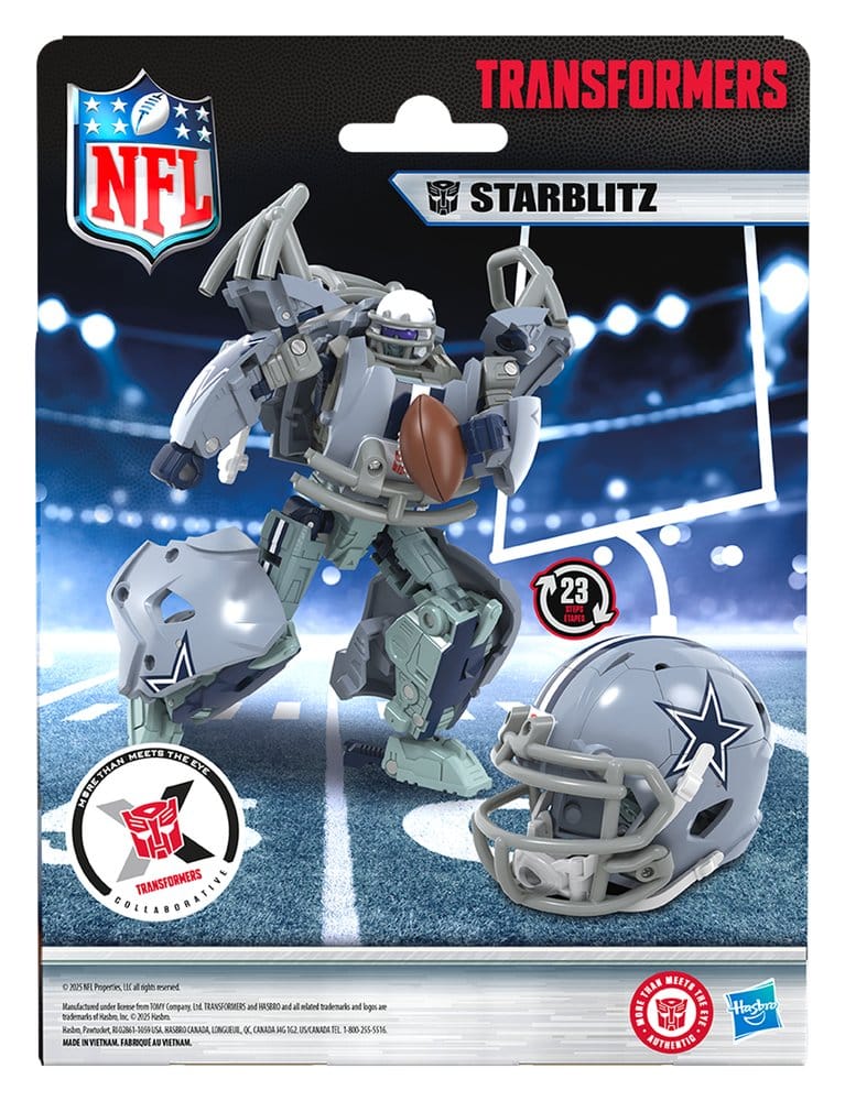 Transformers x NFL Action Figure Dallas Cowboys: Starblitz 14 cm