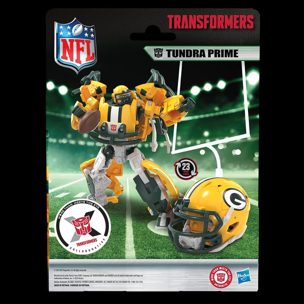 Transformers x NFL Action Figure Green Bay Packers: Tundra Prime 14 cm