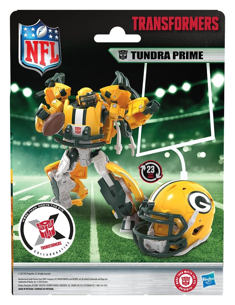 Transformers x NFL Action Figure Green Bay Packers: Tundra Prime 14 cm