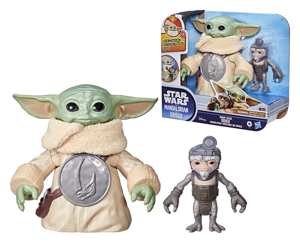 Star Wars: The Mandalorian & Grogu Electronic Action Figure Huggin' Grogu & Anzellan 17 cm