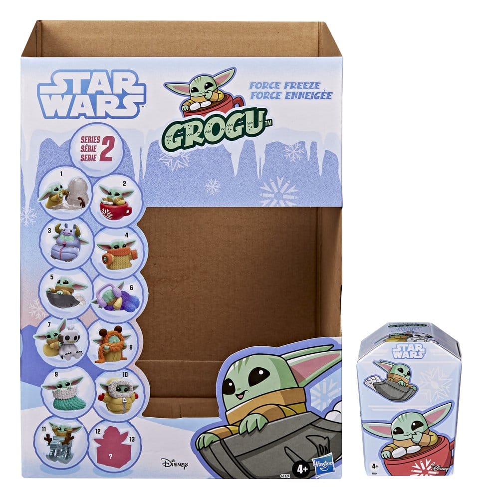 Star Wars Mini Figures 4 cm Grogu Force Freeze Series 2 Blind Box Display (24)