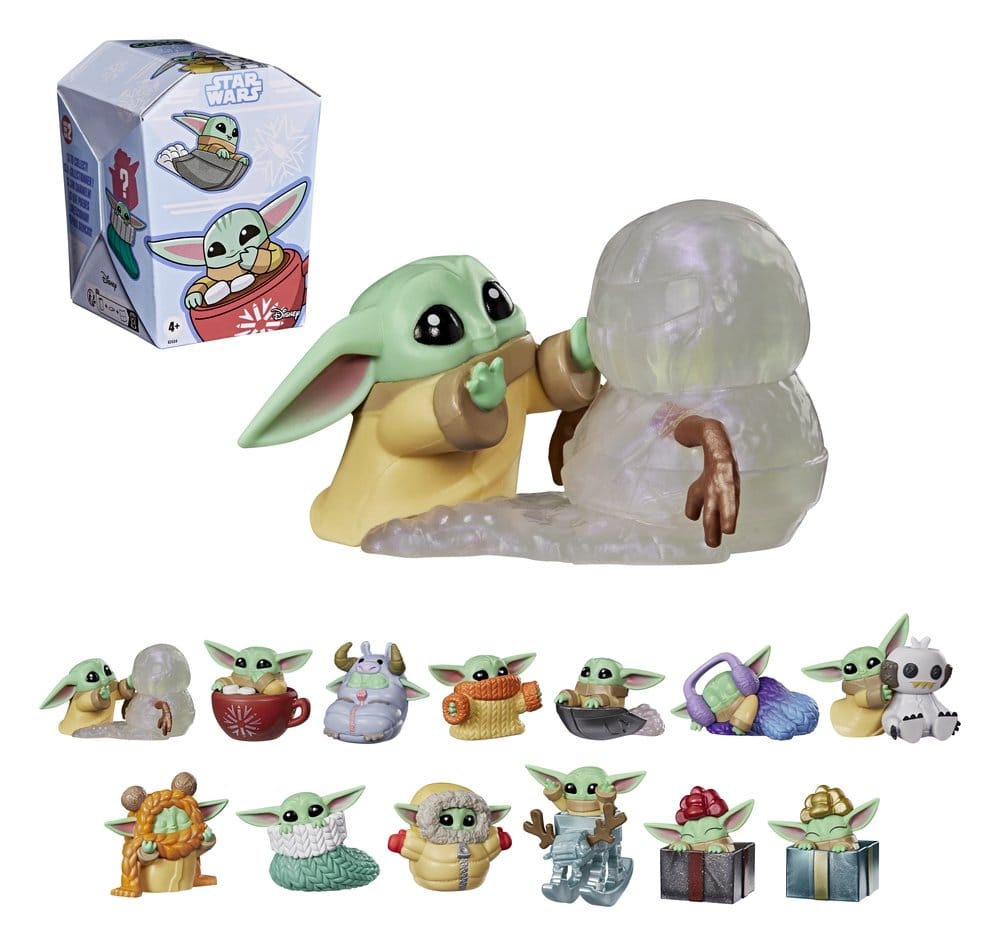 Star Wars Mini Figures 4 cm Grogu Force Freeze Series 2 Blind Box Display (24)