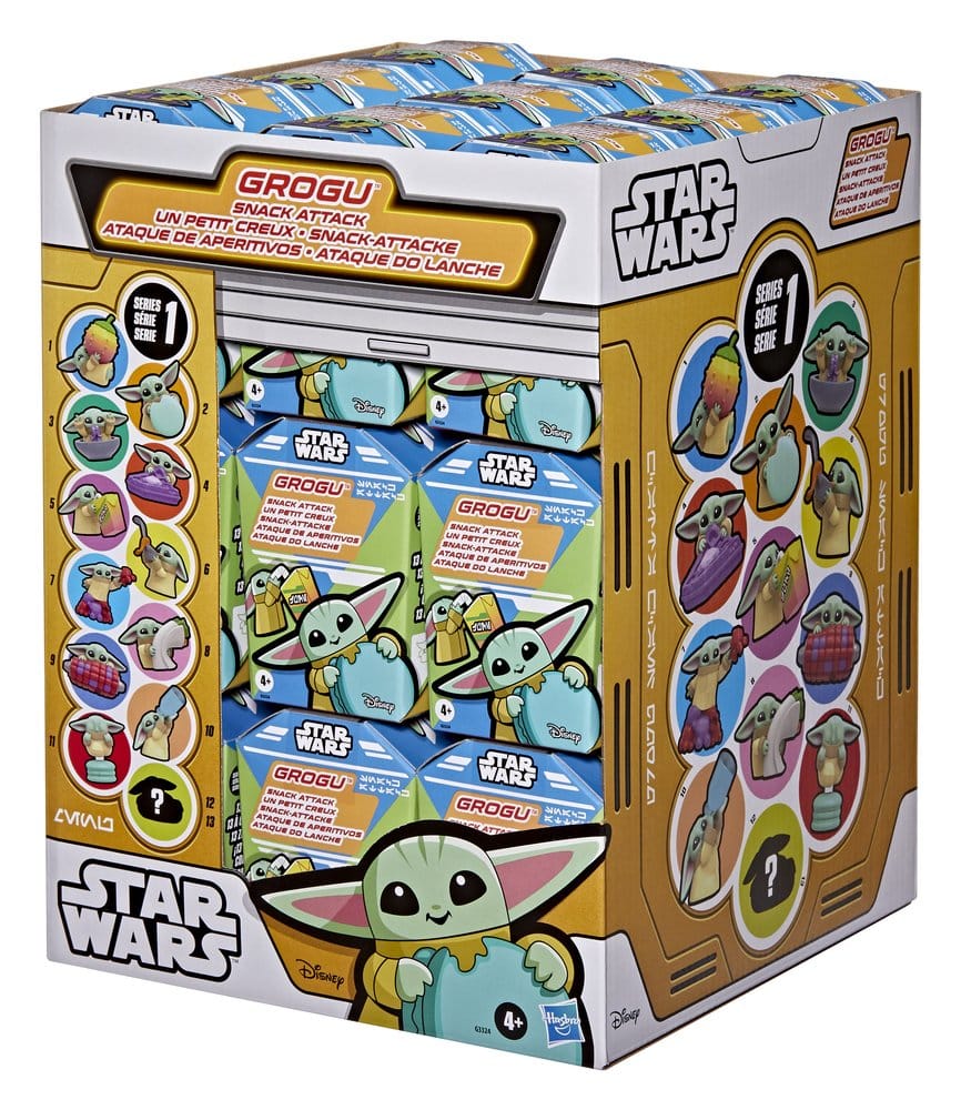 Star Wars Mini Figures 4 cm Grogu Snack Attack Series 1 Blind Box Display (24)