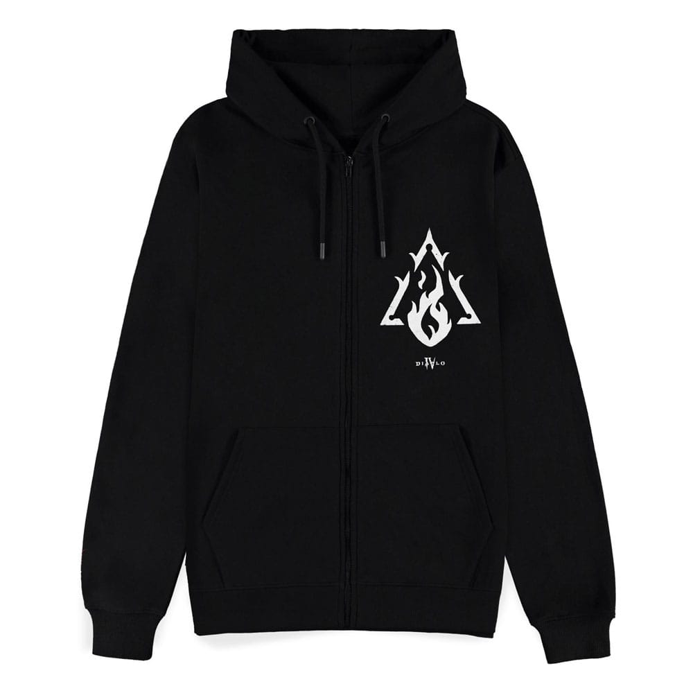 Diablo IV Zipper Hoodie Sweater Sorcerer Sigil Size M