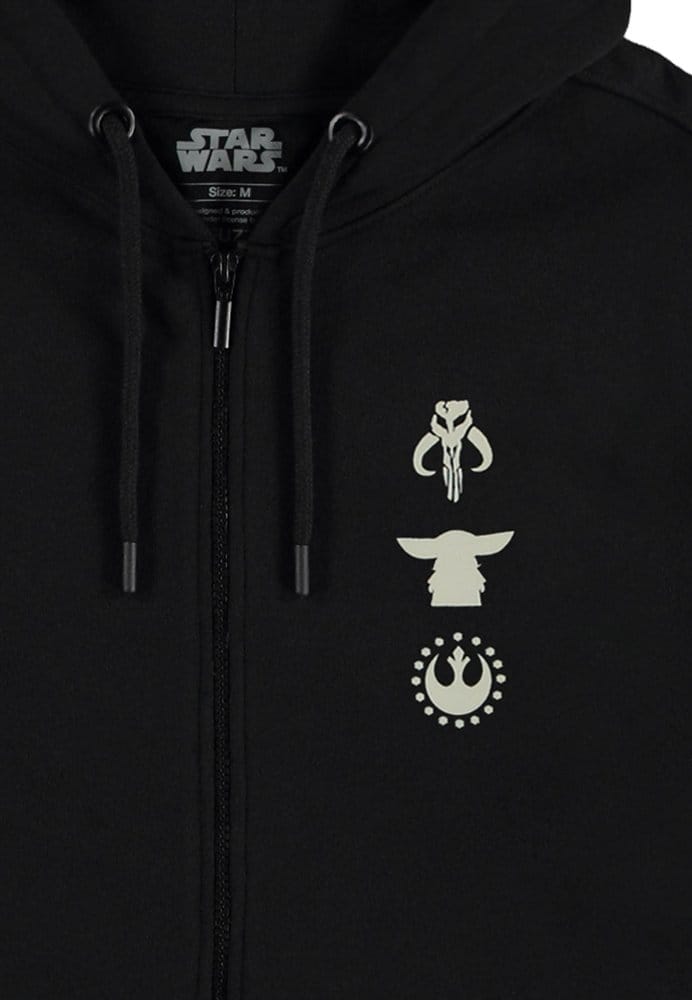 Star Wars: The Mandalorian & Grogu Zipper Hoodie Mythosaur skull Size M