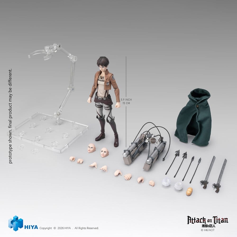 Attack on Titan Exquisite Basic Series Action Figure 1/12 Eren Yeager 15 cm