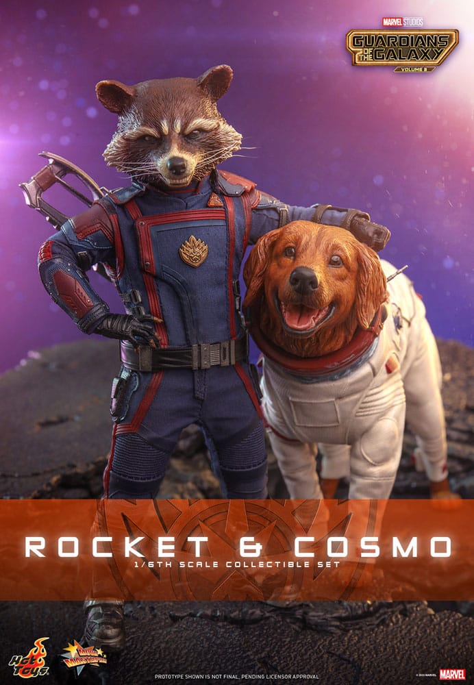 Guardians of the Galaxy Vol. 3 Movie Masterpiece Action Figure 1/6 Rocket &amp; Cosmo 16 cm