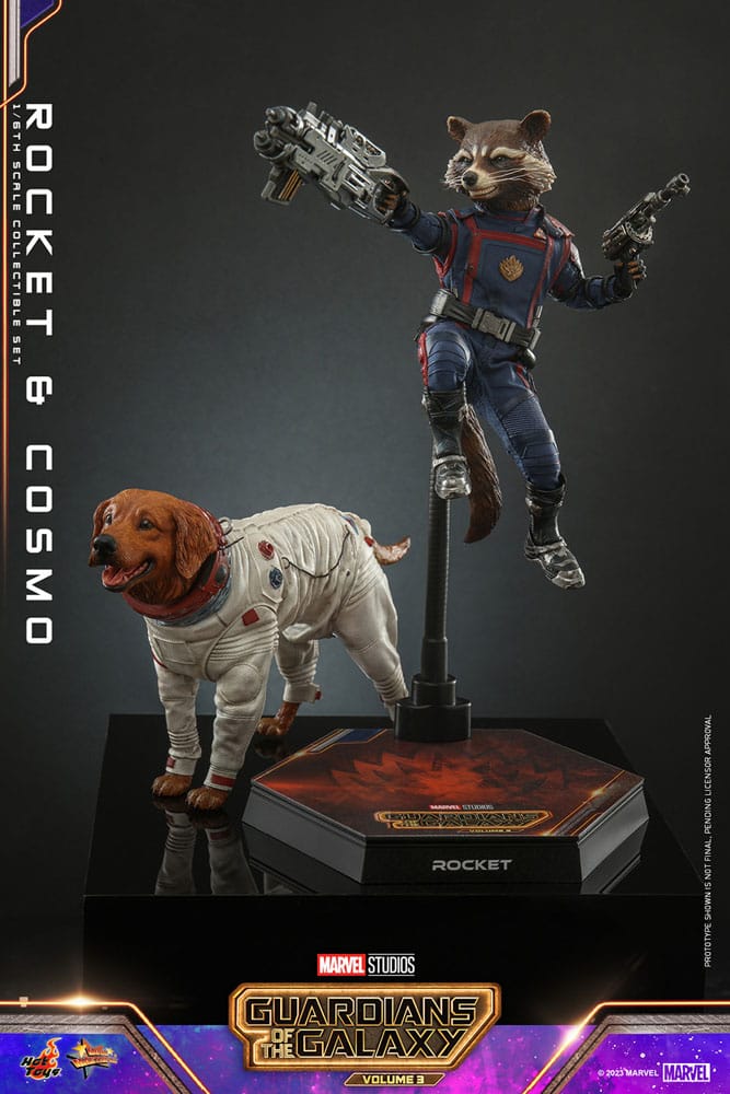 Guardians of the Galaxy Vol. 3 Movie Masterpiece Action Figure 1/6 Rocket &amp; Cosmo 16 cm