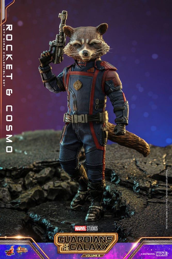 Guardians of the Galaxy Vol. 3 Movie Masterpiece Action Figure 1/6 Rocket &amp; Cosmo 16 cm