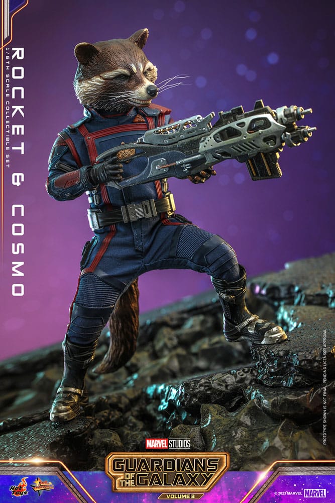 Guardians of the Galaxy Vol. 3 Movie Masterpiece Action Figure 1/6 Rocket &amp; Cosmo 16 cm