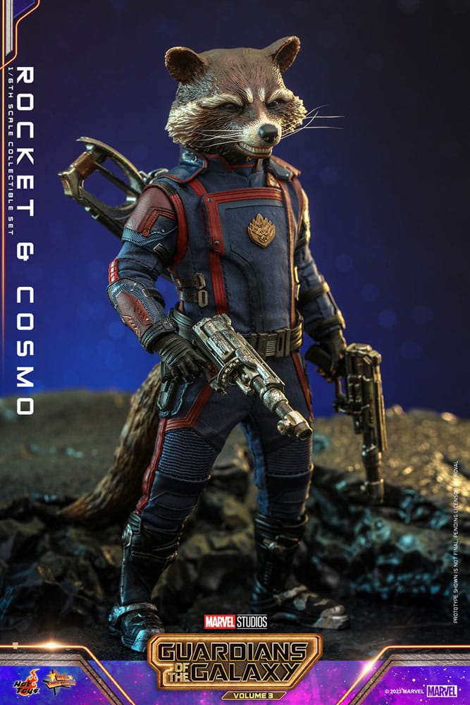 Guardians of the Galaxy Vol. 3 Movie Masterpiece Action Figure 1/6 Rocket &amp; Cosmo 16 cm