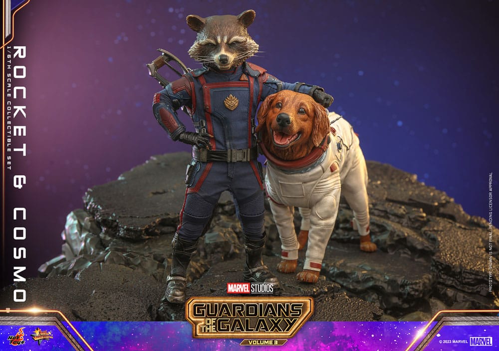 Guardians of the Galaxy Vol. 3 Movie Masterpiece Action Figure 1/6 Rocket &amp; Cosmo 16 cm