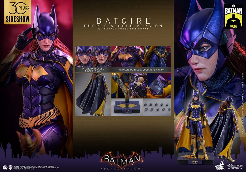 Batman Arkham Knight Videogame Masterpiece Action Figure 1/6 Batgirl (Purple and Gold Version) Exclusive 30 cm