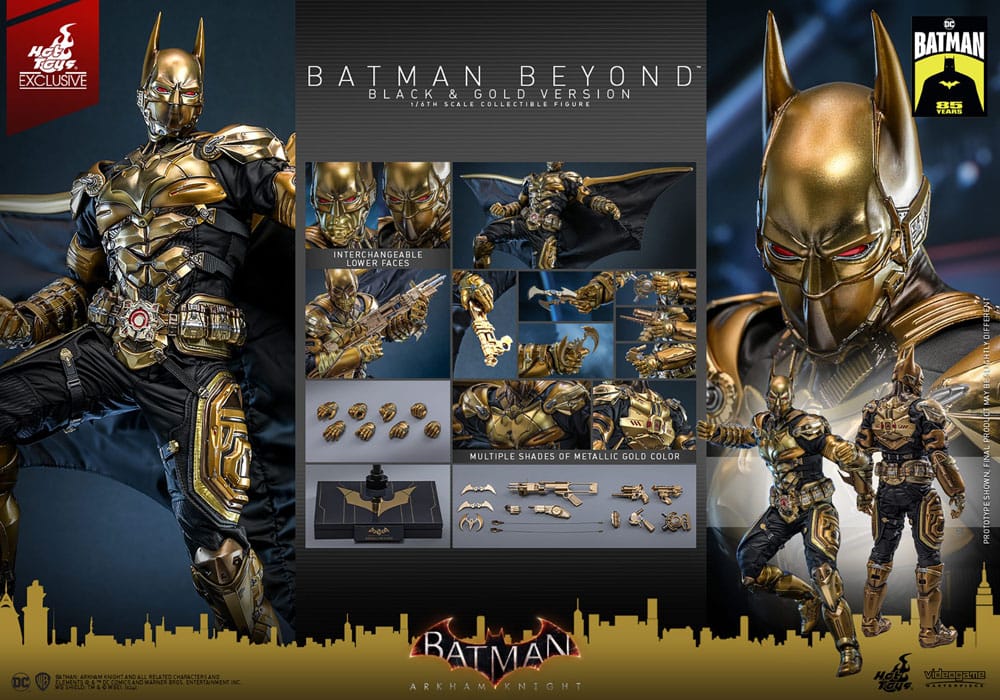 Batman: Arkham Knight Videogame Masterpiece Action Figure 1/6 Batman Beyond (Black & Gold Version) 32 cm