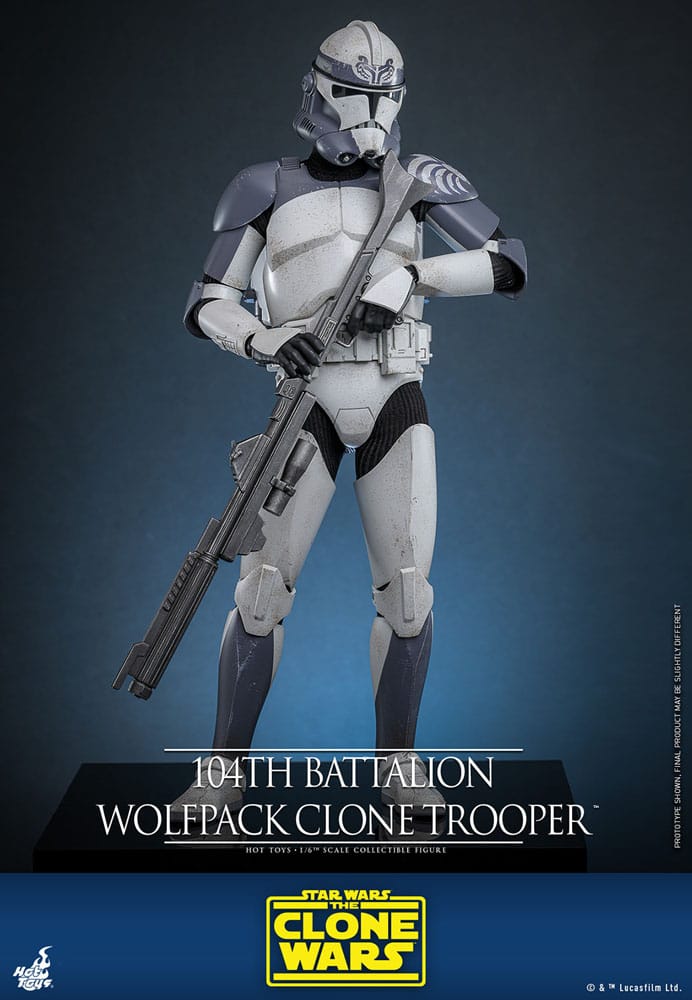 Star Wars The Clone Wars Action Figure 1/6 104th Battalion Wolfpack Clone Trooper 30 cm