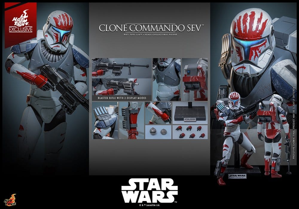 Star Wars: The Clone Wars Television Masterpiece Action Figure 1/6 Clone Commando Sev (Hot Toys Exclusive) 30 cm