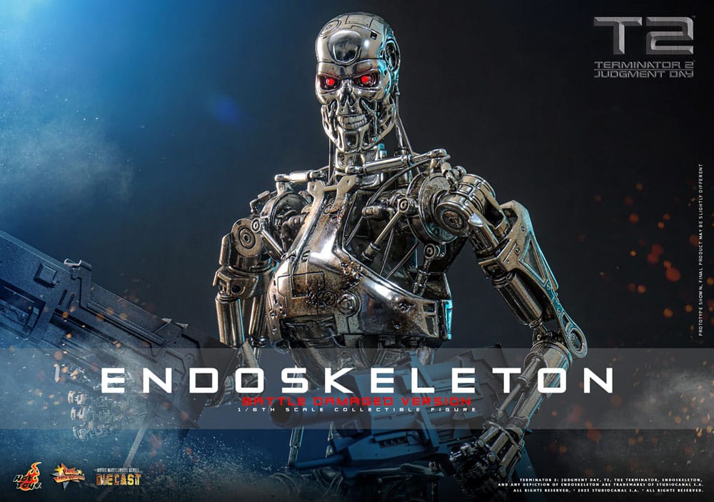 Terminator 2: Judgment Day Movie Masterpiece Action Figure 1/6 Endoskeleton (Battle Damaged Version) 31 cm