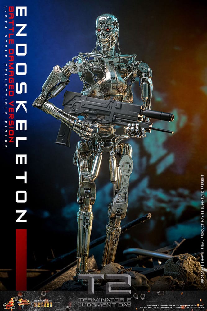 Terminator 2: Judgment Day Movie Masterpiece Action Figure 1/6 Endoskeleton (Battle Damaged Version) 31 cm