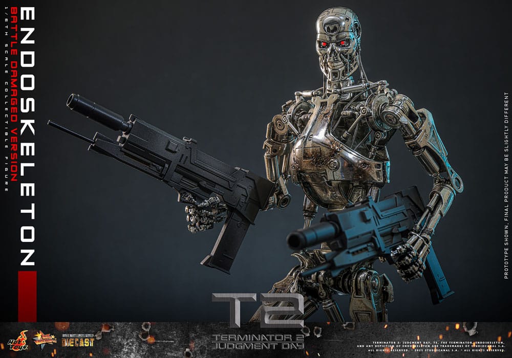 Terminator 2: Judgment Day Movie Masterpiece Action Figure 1/6 Endoskeleton (Battle Damaged Version) 31 cm