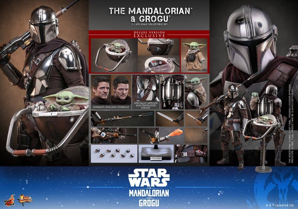 Star Wars: The Mandalorian & Grogu Movie Masterpiece Action Figure 1/6 The Mandalorian and Grogu (Deluxe Version) 31 cm