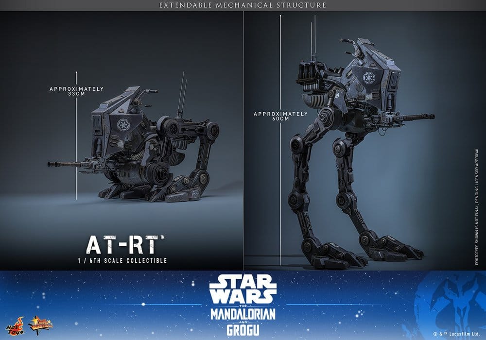 Star Wars: The Mandalorian & Grogu Movie Masterpiece Action Figure Set 1/6 Imperial Remnant AT-RT Driver & AT-RT 60 cm