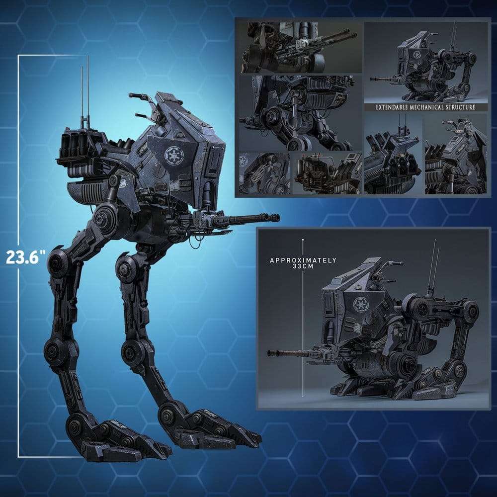 Star Wars: The Mandalorian & Grogu Movie Masterpiece Action Figure Set 1/6 Imperial Remnant AT-RT Driver & AT-RT 60 cm