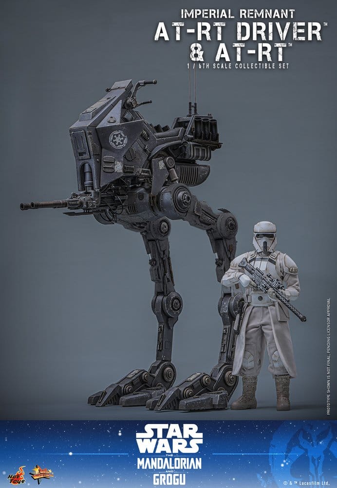 Star Wars: The Mandalorian & Grogu Movie Masterpiece Action Figure Set 1/6 Imperial Remnant AT-RT Driver & AT-RT 60 cm