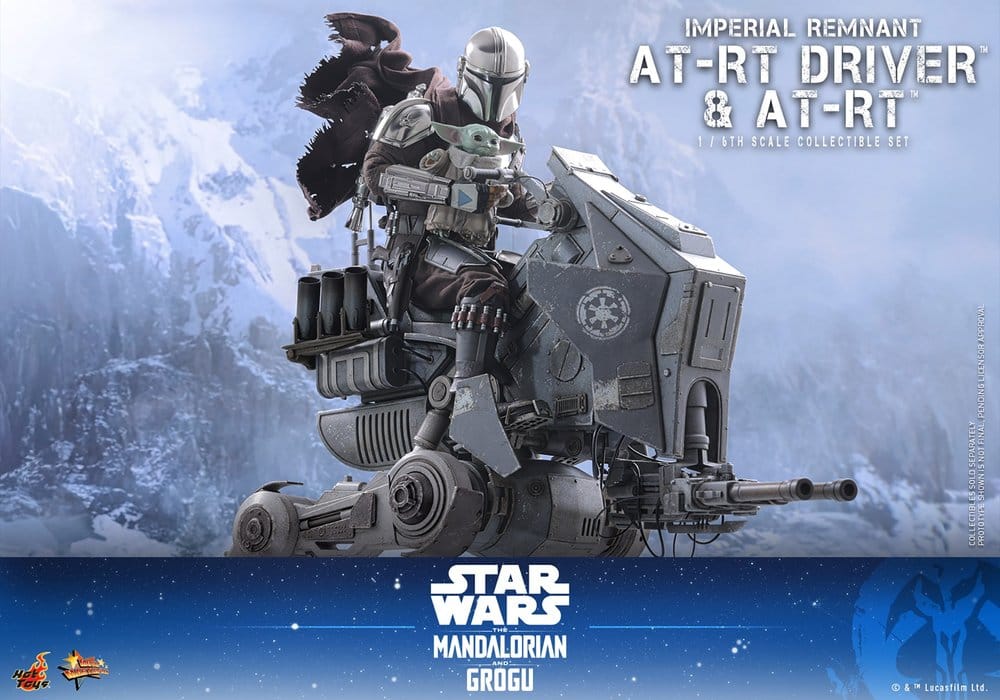 Star Wars: The Mandalorian & Grogu Movie Masterpiece Action Figure Set 1/6 Imperial Remnant AT-RT Driver & AT-RT 60 cm
