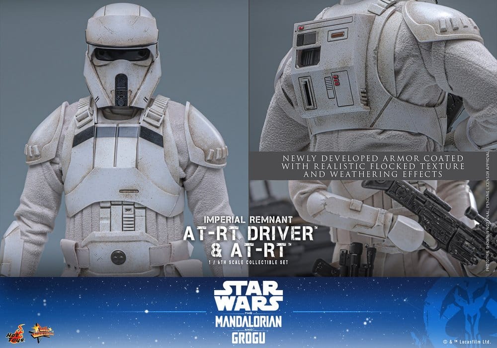 Star Wars: The Mandalorian & Grogu Movie Masterpiece Action Figure Set 1/6 Imperial Remnant AT-RT Driver & AT-RT 60 cm