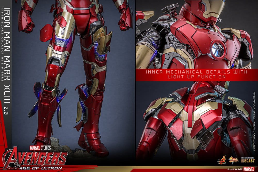 Avengers: Age of Ultron Movie Masterpiece Diecast Action Figure 1/6 Iron Man Mark XLIII (2.0) 32 cm