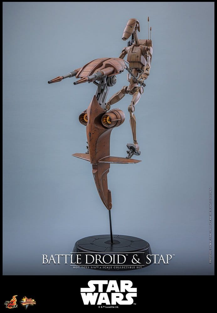 Star Wars: The Phantom Menace Movie Masterpiece Action Figure Set 1/6 Battle Droid & STAP 32 cm