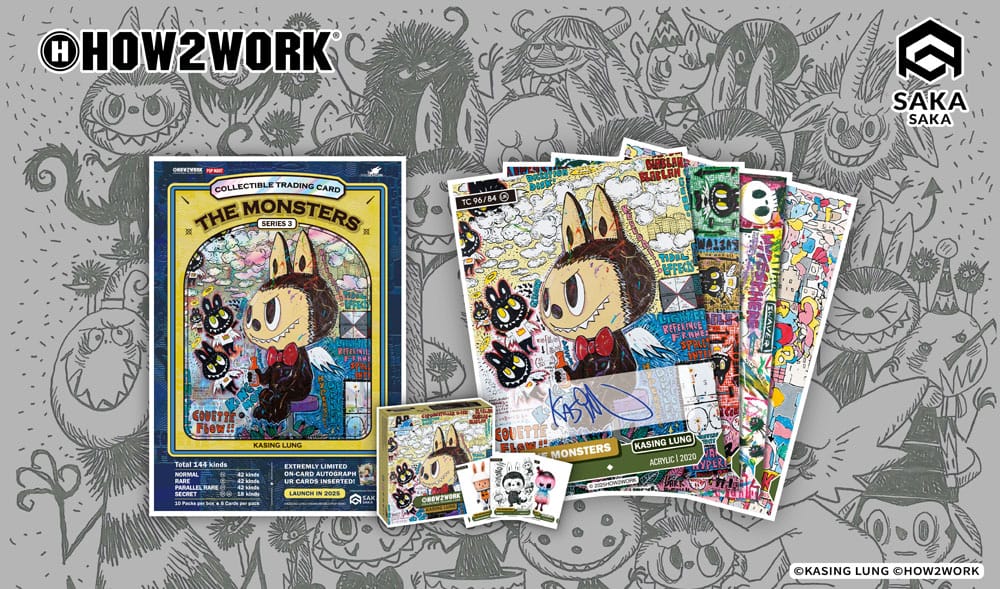 How2work Labubu Collectible Chrome Trading Cards The Monsters Series 3 (10)