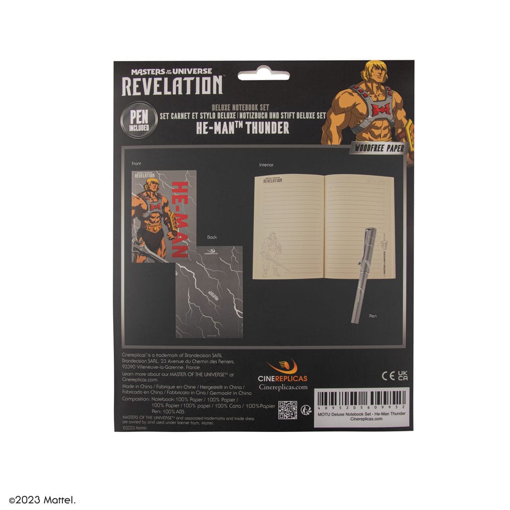 Masters of the Universe - Revelation: He-Man Thunder Deluxe Notebook Set (notebook + pen)