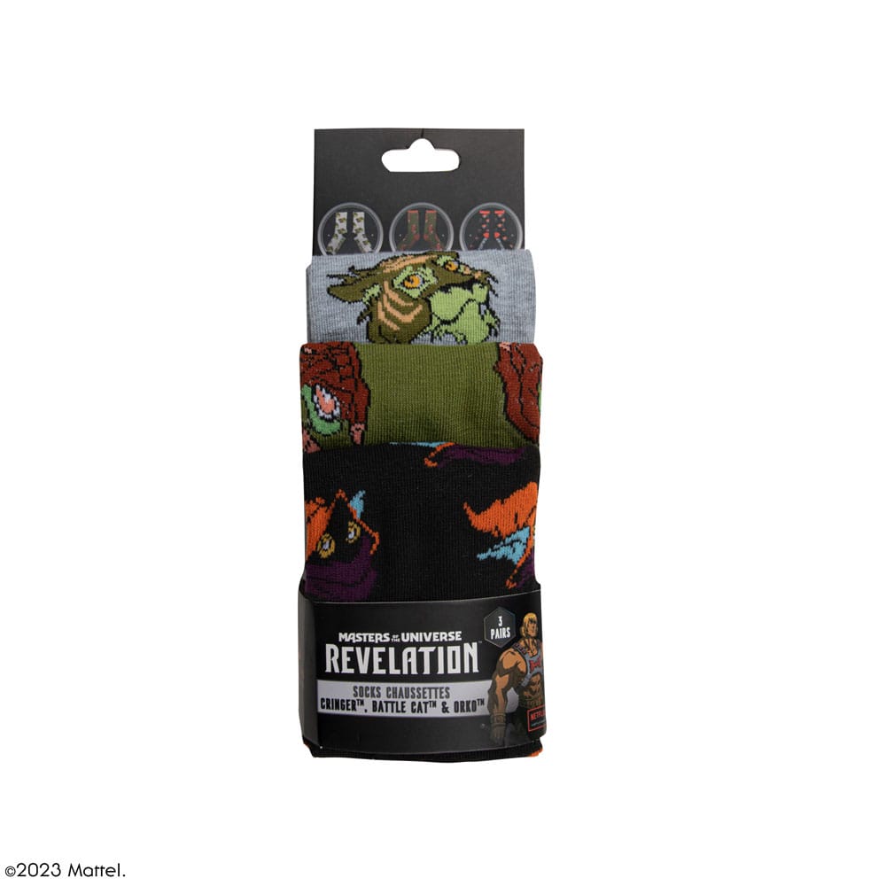 Masters of the Universe - Revelation: Cringer & Battle Cat & Orko Socks Set of 3