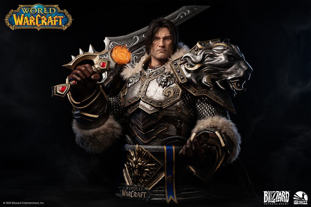 World of Warcraft Life Size Bust 1/1 Varian Wrynn 120 cm