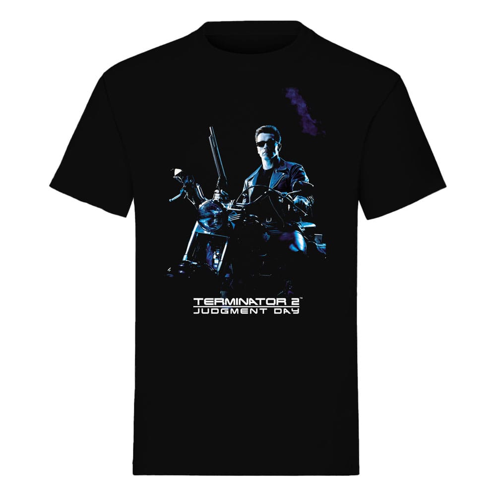 The Terminator T-Shirt Bike Pose Black Size S