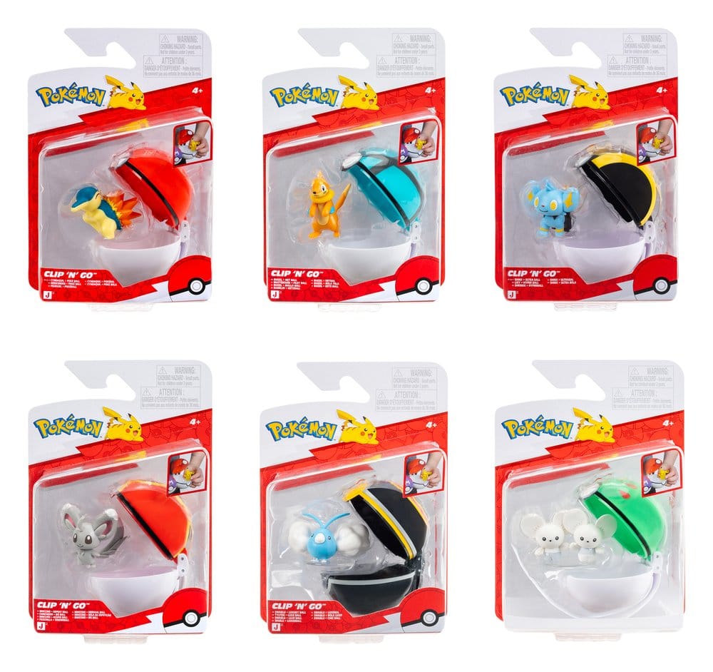 Pokémon Clip 'n' Go Minifigures Poké Balls ver. 23 Assortment (6)
