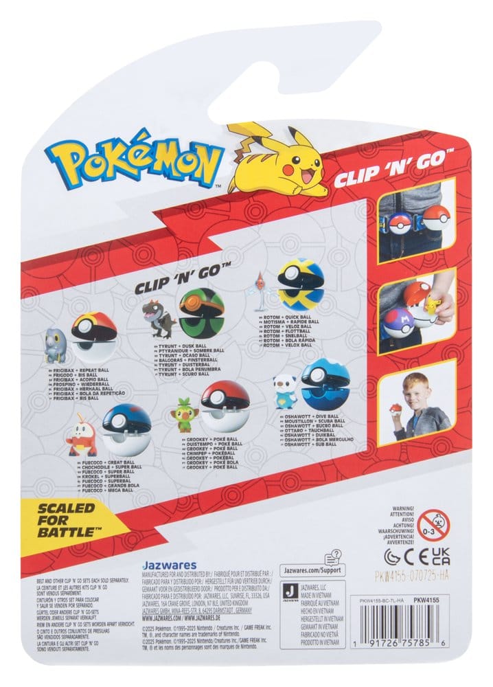 Pokémon Clip 'n' Go Action Figure Wave 21 Rotom & Quick Ball