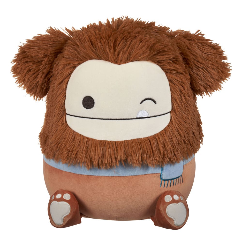 Squishmallows Plush Figure Winking Brown Bigfoot with Scarf Benny 30 cm