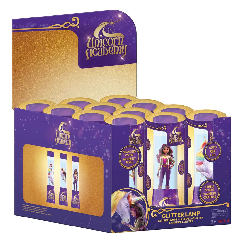 Unicorn Academy LED Glitter Lamps 15 cm Display (12)