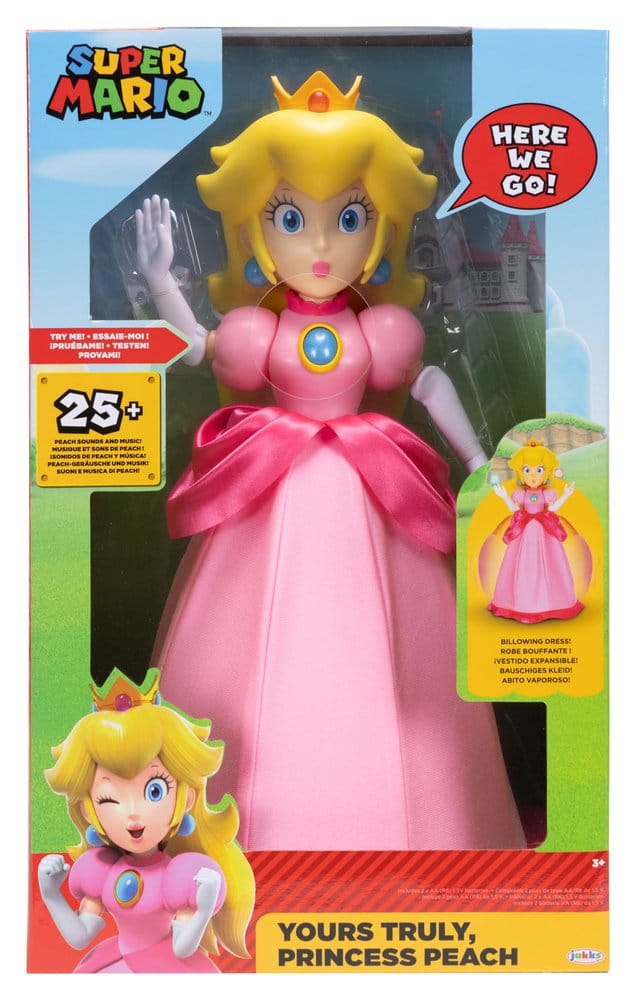 World of Nintendo Talking Action Figure Princess Peach Yours Truly 36 cm