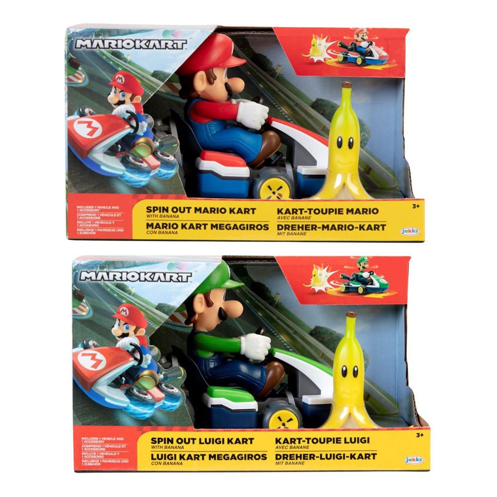 Super Mario Kart Vehicles Spin Out Assortment (6)