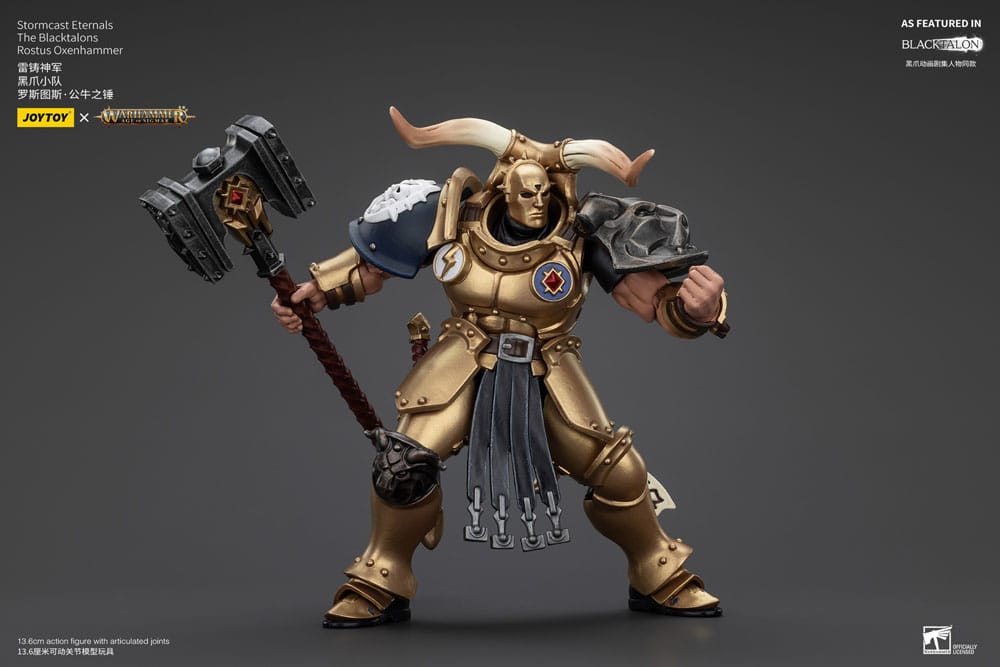 Warhammer Age of Sigmar Actionfigur Stormcast Eternals The Blacktalons Rostus Oxen hammer 20 cm