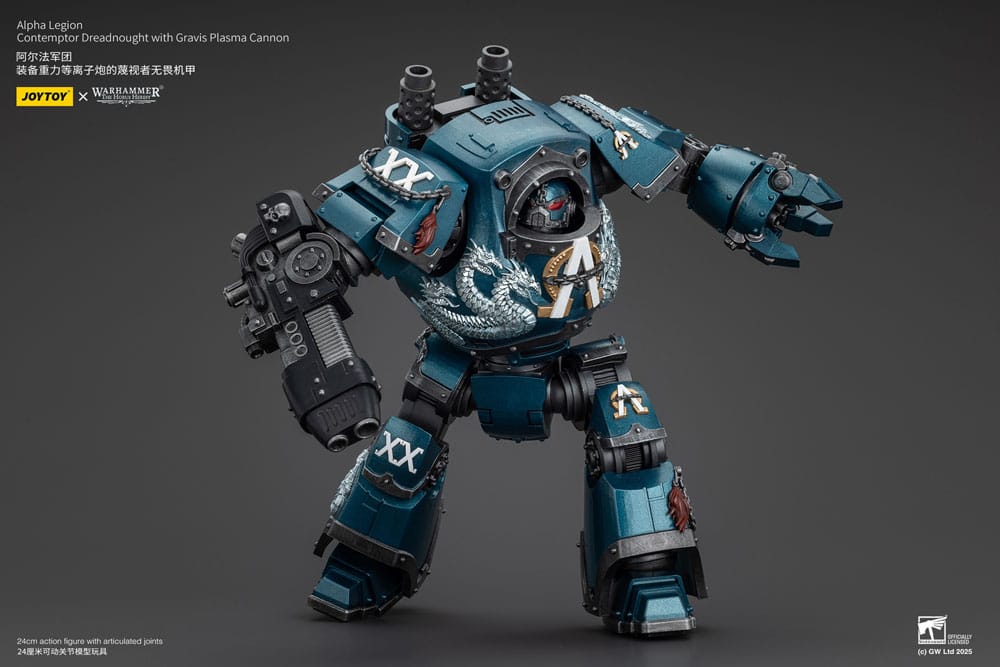 Warhammer The Horus Heresy Action Figure Alpha Legion Contemptor Dreadnought with Gravis Plasma Cannon 25 cm